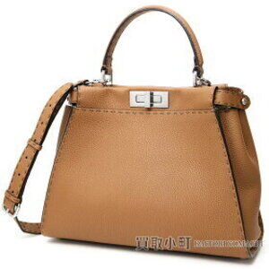 Fendi Selleria Peekaboo Handbag Taffy Roman Twist Shoulder Bag Tote